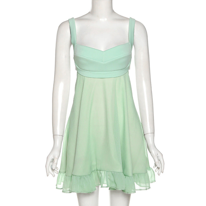Vestido Solto Fora do Ombro com Alças