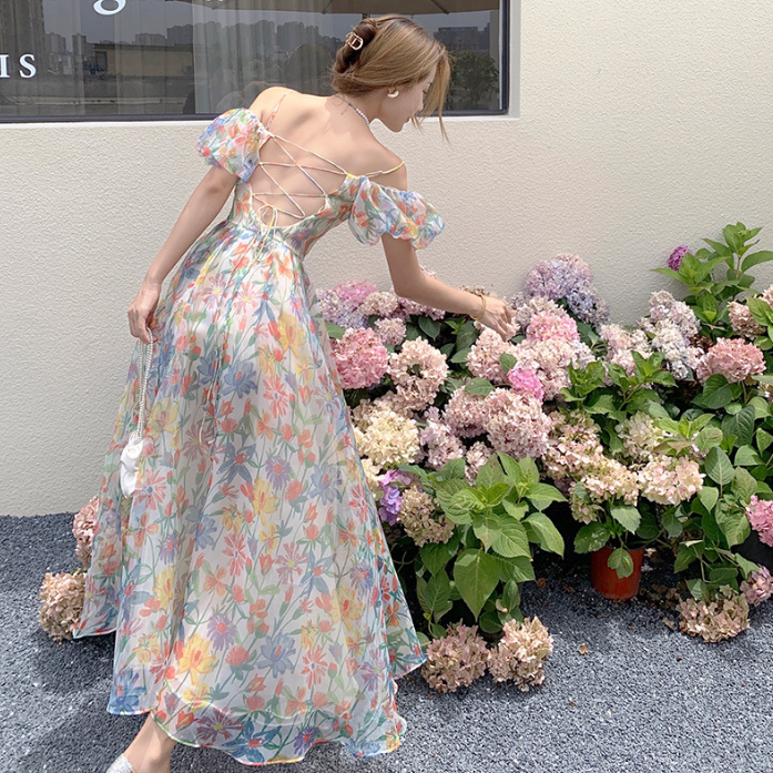 Vestido Longo Estilo Fada Francês