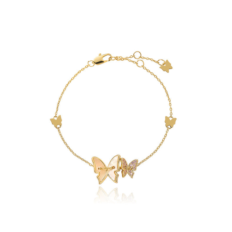 Bracelete Borboleta com Micro Zircônias