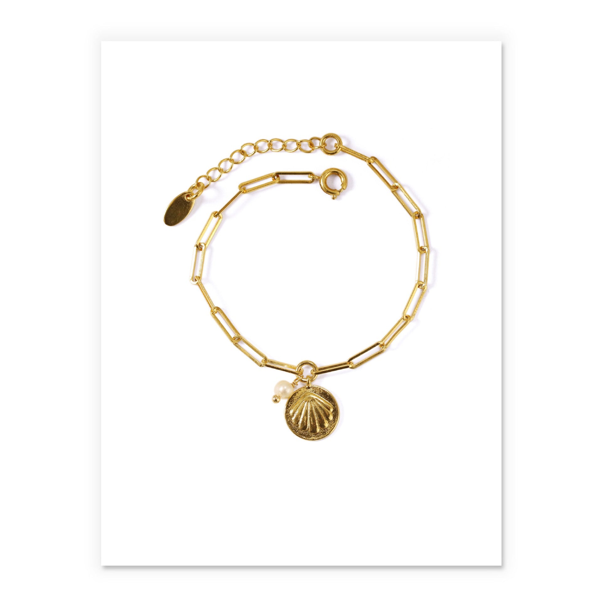 Bracelete com Pérola de Concha