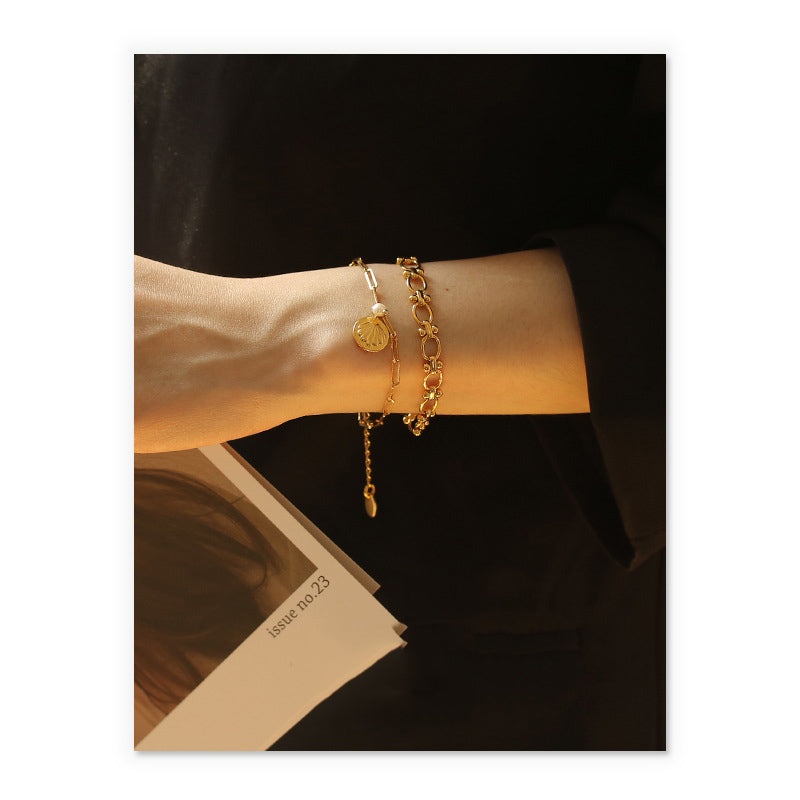 Bracelete com Pérola de Concha