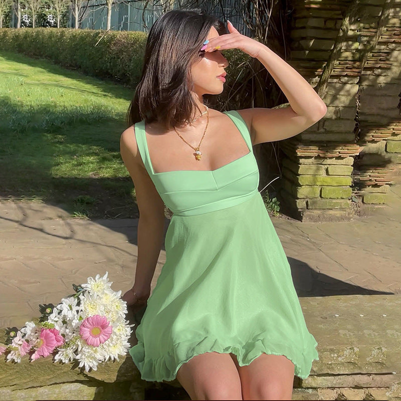 Vestido Solto Fora do Ombro com Alças