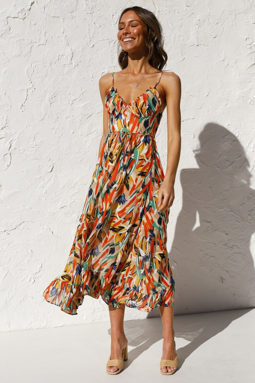 Vestido Midi Colorido