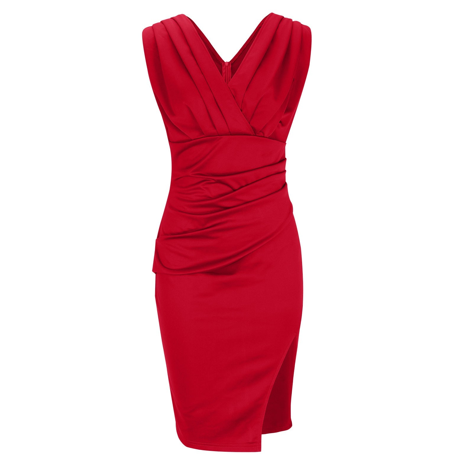 Vestido de Noite Cintura Alta sem Mangas