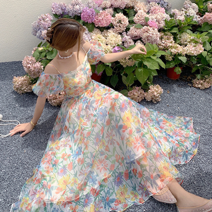 Vestido Longo Estilo Fada Francês