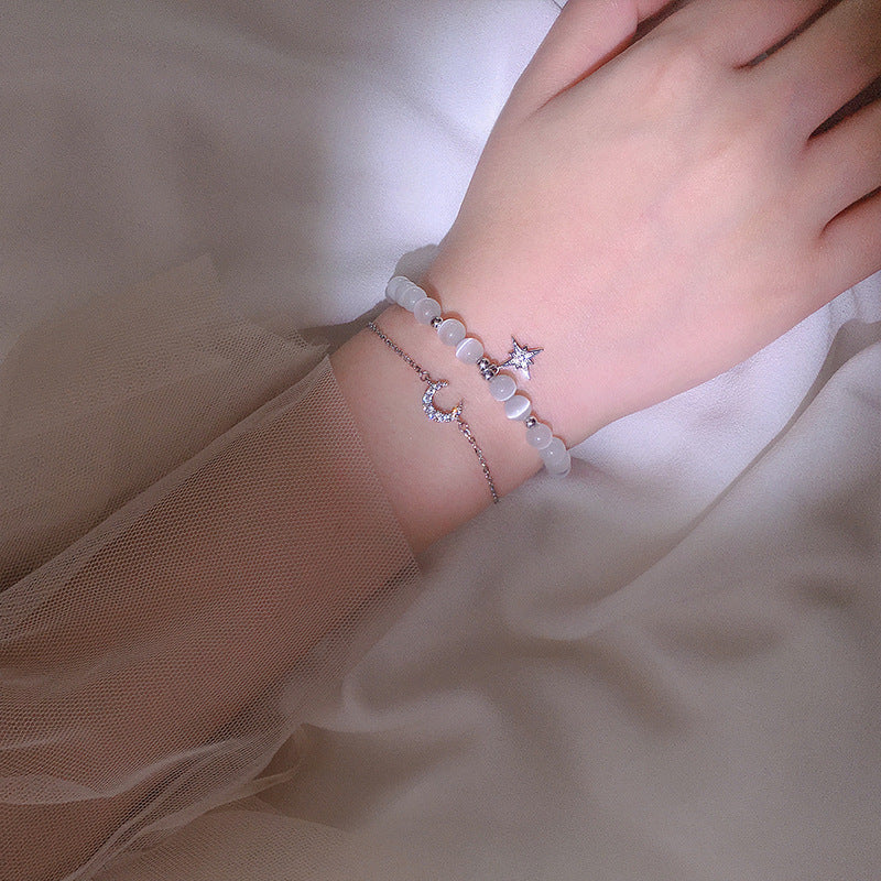 Bracelete Geométrico com Pedra Opala