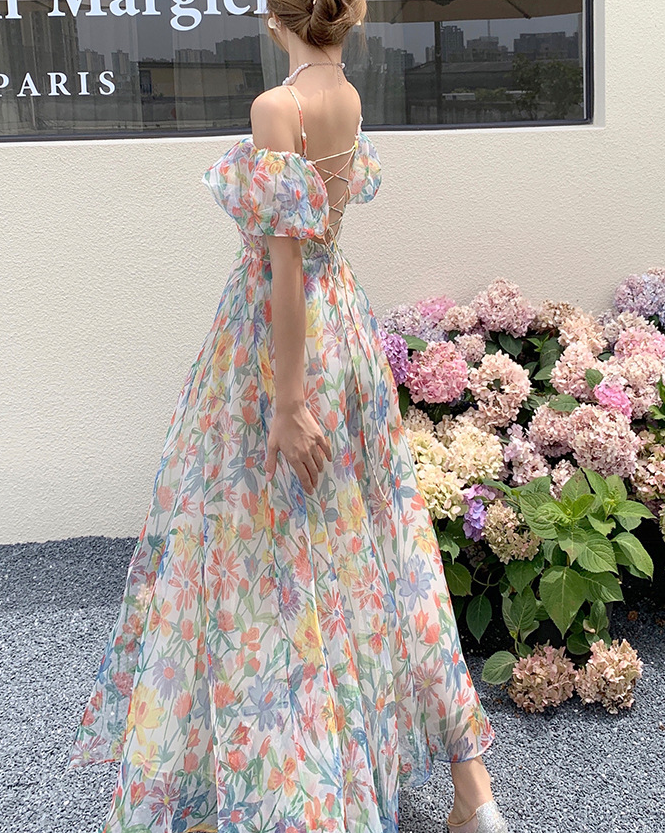 Vestido Longo Estilo Fada Francês