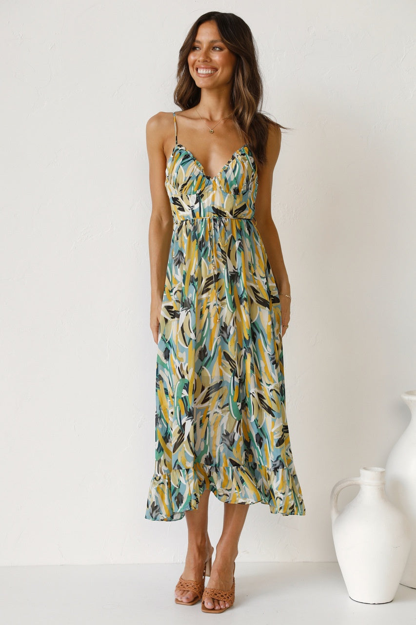 Vestido Midi Colorido