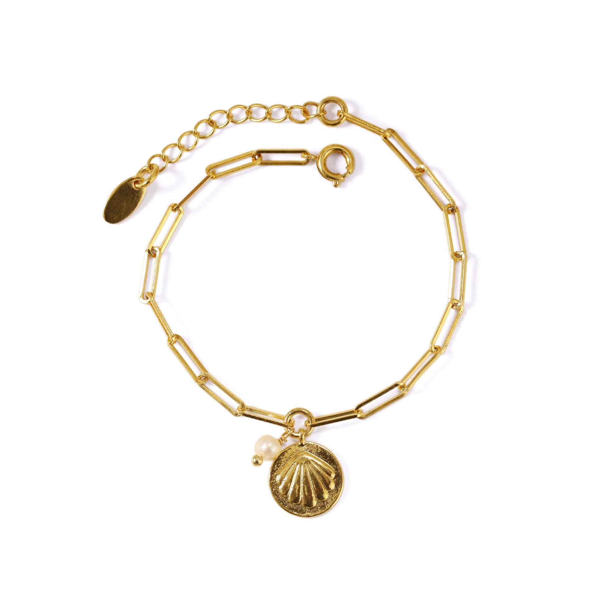 Bracelete com Pérola de Concha